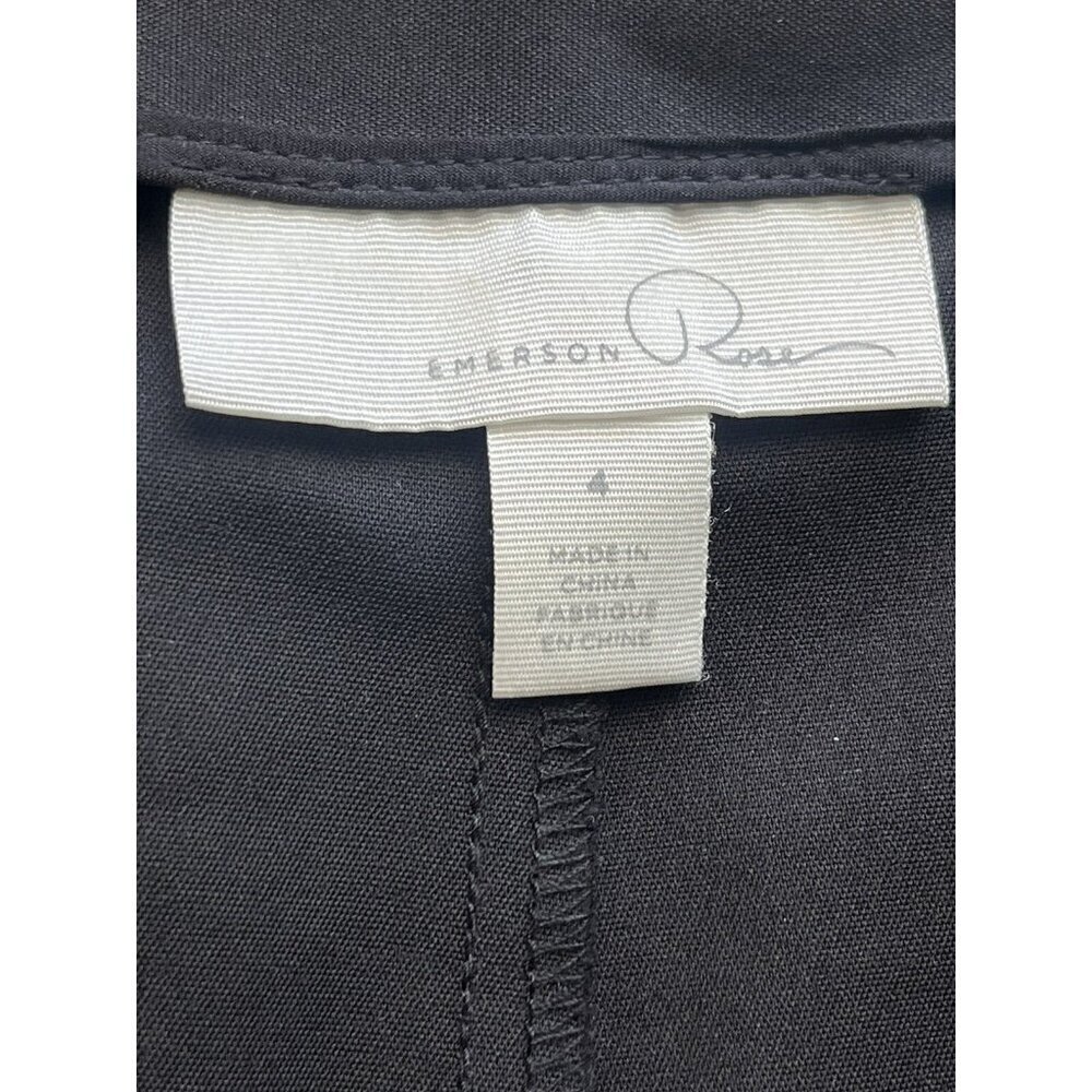 Emerson Rose Women's Black Knit Twill Woven Ankle Slim Pants Trousers Size 4 - Picture 3 of 14